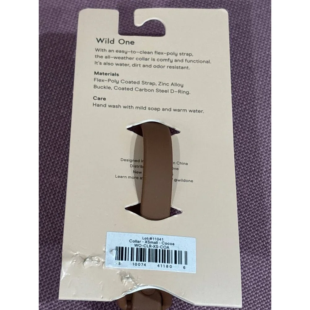 Wild One Extra Small Collar in Cocoa XSmall New Brown Dog Doggie Puppie